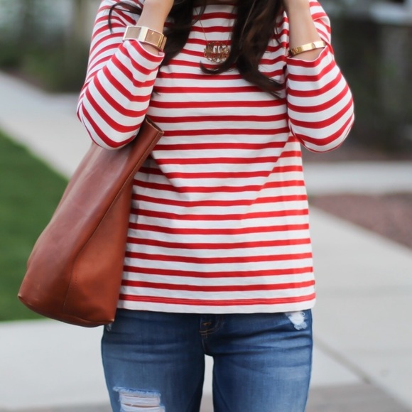 j crew striped tee